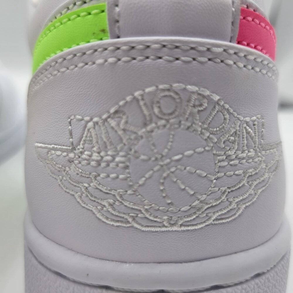 Nike Air Jordan 1 Retro Low Men Size 10 CW7033-100 Swoosh Shoes Whit Multicolor - Picture 6 of 14